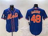 Men's New York Mets #48 Jacob DeGrom Royal 2025 Spring Training Cool Base Stitched Jersey,baseball caps,new era cap wholesale,wholesale hats